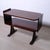 A beautiful bedside table, a small wooden table with metal detailing on the legs. 1960s design. Dimensions: Width: 84 cm...