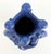 Figurative Sicilian Caltagirone Blue Glazed Ceramic Pottery Figurative Vase, Signed For Sale - Image 3 of 11