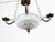 French 1900s Opaline Four-Light Chandelier with Leaf Motifs and Profiled Links For Sale In Atlanta - Image 6 of 7
