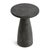 Round modern rustic dark gray side table. Great texture with modern style. Made from composite plaster cement lightweight...