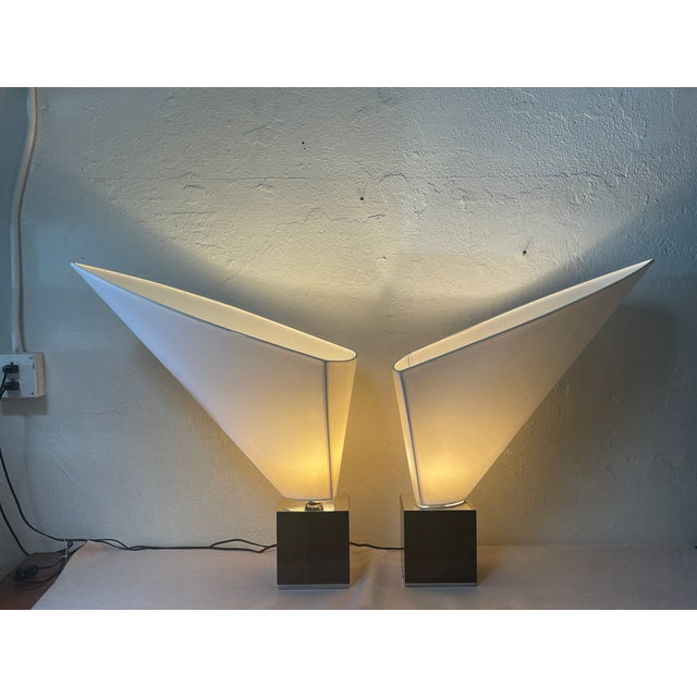 1970s Pair of Vintage Italian Lamps — 1980s For Sale - Image 5 of 8