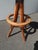 Wood Antique Industrial Adjustable Swivel Oak Drafting Stool Barstool 1of3 ~ # 2 For Sale - Image 7 of 17