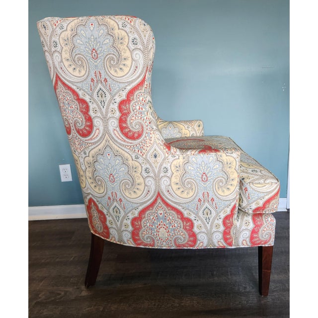 Wood Pair of Authentic Thibaut Monterey Wing Chairs For Sale - Image 7 of 17