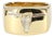 18k Yellow Gold Mens Bull Signet Ring - Size 9.75 For Sale