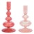 Multicolored Glass Taper Candle Holder (Set of 3) For Sale