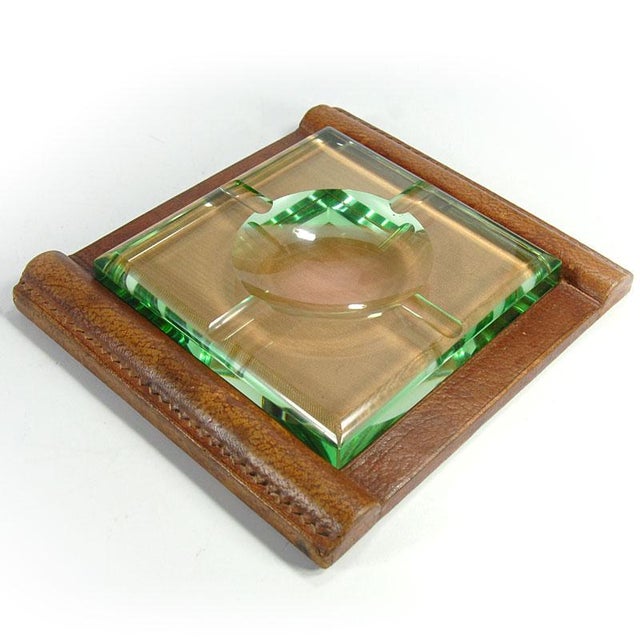 Art Deco Glass Ashtray from Saint Gobain Cristall, 1930s, Set of 2 For Sale - Image 6 of 12