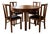 Art Deco Round Table with Four Chairs, Poland, 1940s, Set of 5 For Sale