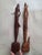 Art Deco Vintage Mid-Century Balinese Modernist Warrior Princess Statues – Matched Pair Signed by A. Berata For Sale - Image 3 of 11