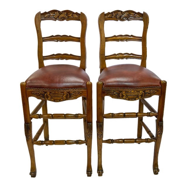 Pair of Pine Bar Stools Chairish