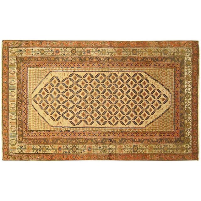 1920s 1920s Antique Persian Hamadan Camel Hair Oriental Rug-4’0"x6’3" For Sale - Image 5 of 5
