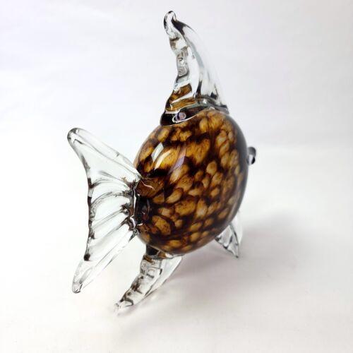 Early 21st Century Early 21st Century Tortoiseshell Art Glass Fish Sculpture For Sale - Image 5 of 8