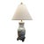 Vintage Chinese Landscape Lamp With Stand For Sale