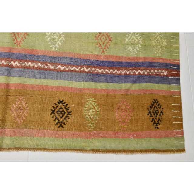 Vintage Turkish Kilim Rug For Sale - Image 10 of 12