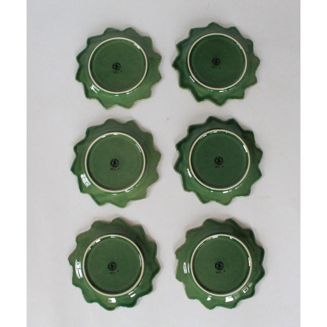 Mid 20th Century Vintage Bordallo Pinheiro Salad Plates S/6 For Sale - Image 5 of 7