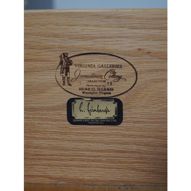 1970s Henkel Harris Virginia Galleries Jamestown Mahogany Server For Sale - Image 17 of 18