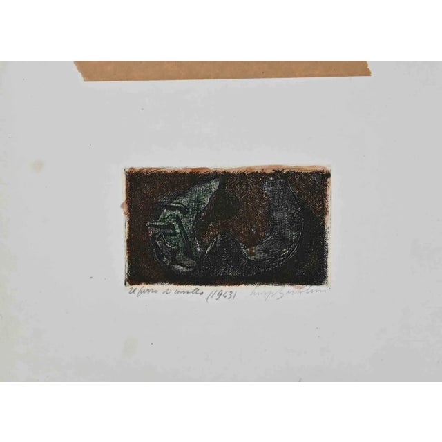 The Horseshoe is an original artwork realized by the Italian artist Luigi Bartolini (1892-1963) in 1943. Etching and...