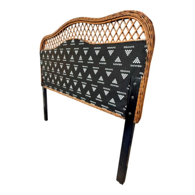 Wood Vintage Safavieh Wicker Headboard – Full/Double Size For Sale - Image 7 of 7