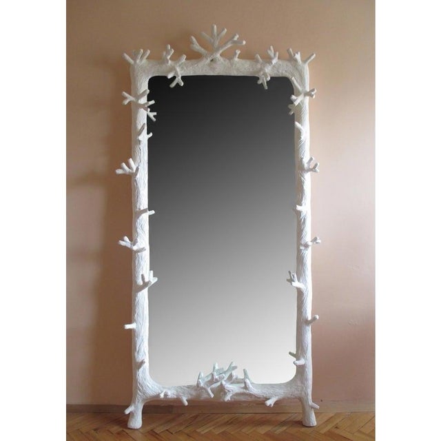 Hollywood Regency Oversized Twig Floor Mirror Attributed to John Dickinson, Late 20th Century For Sale - Image 3 of 6