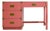 1970s Campaign Desk by Bernhardt in Pink - Newly Painted For Sale