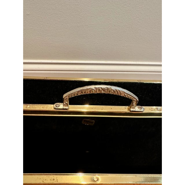 Vintage Hammered Brass Magazine Rack -Elegant English Design, Great Condition” For Sale - Image 9 of 11