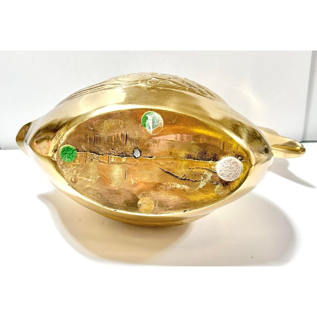 Brass Swan Planter or Cachepot, Hollywood Regency For Sale - Image 11 of 11