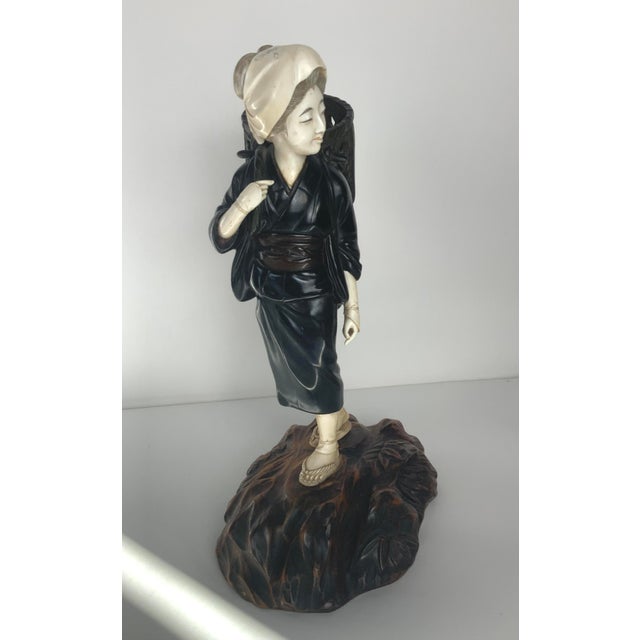 Japanese Antique Japanese Bronze Sculpture Figurine, Meiji Era (1868-1912) For Sale - Image 3 of 13