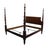 HICKORY CHAIR Mahogany Traditional Style King Size Twist-Turned Four Poster Bed w. Pineapple Accents 88" High 85" Wide 92"...