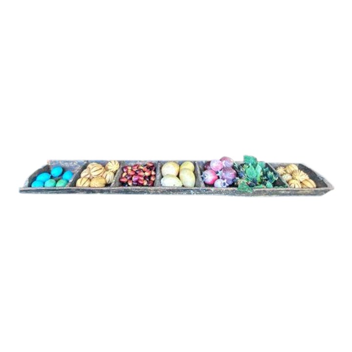 Massive Antique Trough With Decorative and Artificial Contents | Chairish