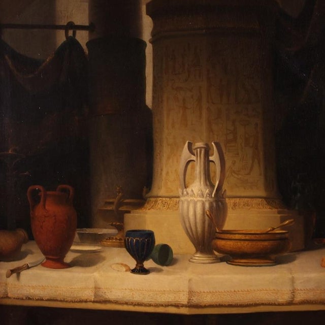 Carlo De Notaris, The Prophet Daniel Reveals the Deceit of the Priests of Baal to Cyrus, 1880, Oil on Canvas For Sale - Image 11 of 16