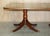 Flamed Hardwood 8-12 Person Extending Dining or Library Table with Green Leather Top For Sale - Image 4 of 18