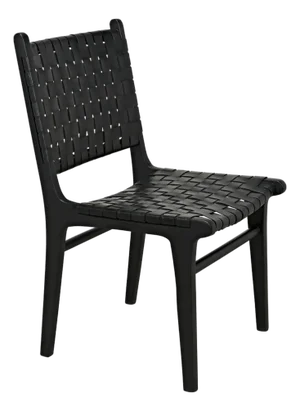 NOIR Dede Dining Chair, Leather, Black