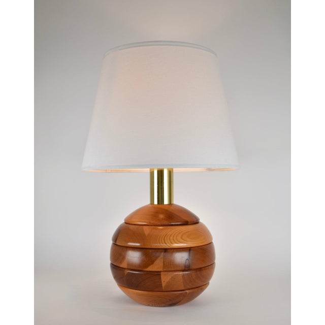 Modernist Pine Wooden Table Light, 1970s For Sale - Image 10 of 12