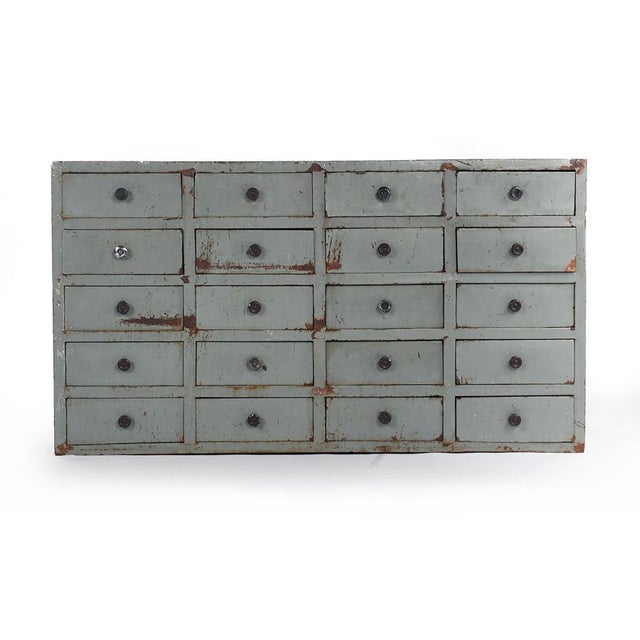 Wooden Workshop Furniture with 20 Drawers For Sale - Image 6 of 6