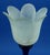 Tulip-Shaped Blue and White Murano Opaline Glass Vase by Alfedo Barbini, Italy, 1950s For Sale - Image 9 of 18