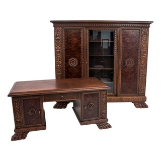Early 20th Century Office Set on Lions Paws, Germany, 1890s For Sale