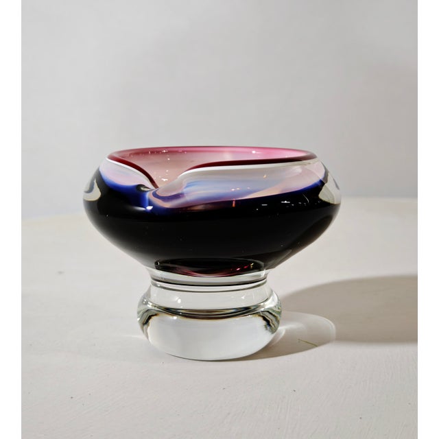 Mid-Century Modern Multi-Colored Submerged Glass Ashtray, 1950 For Sale - Image 8 of 15