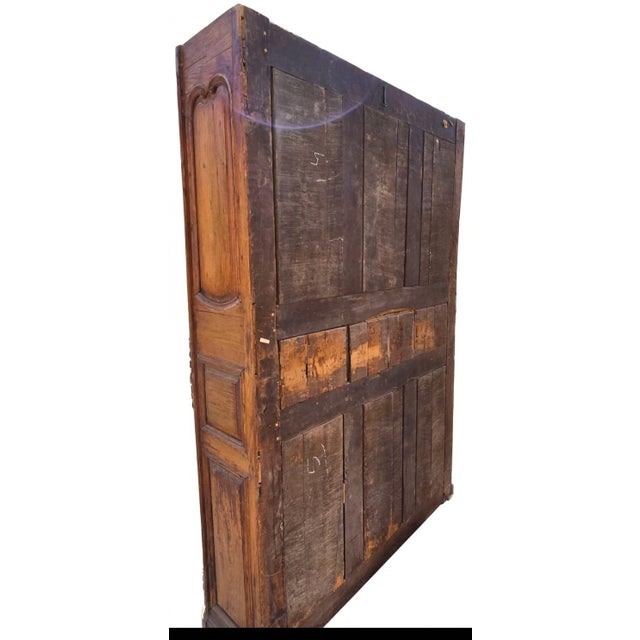 French Provincial Louis XV Style Armoire / Display Cabinet For Sale - Image 4 of 5