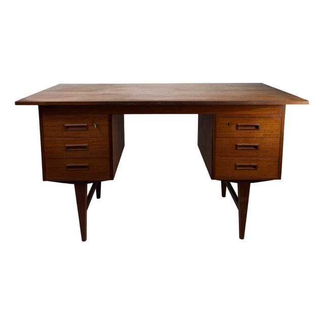 Danish Modern Teak Desk, 1960s For Sale