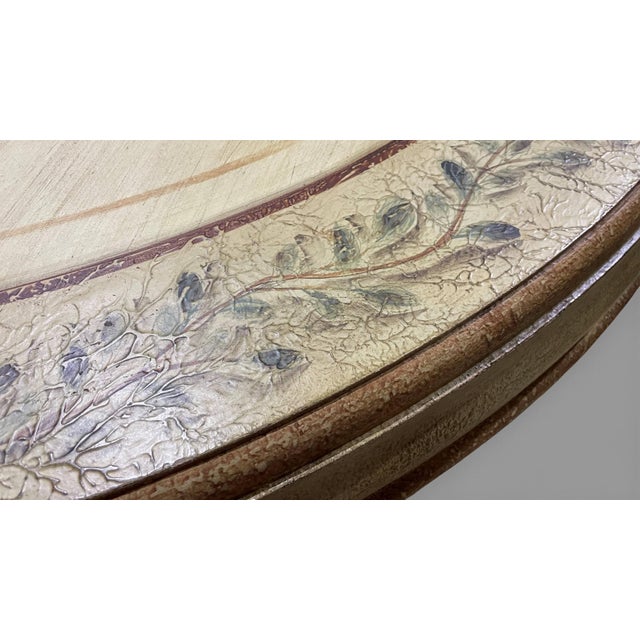 Vintage Pulaski "Oriental Treasures" Hand Painted Pedestal Dining Table For Sale - Image 11 of 13