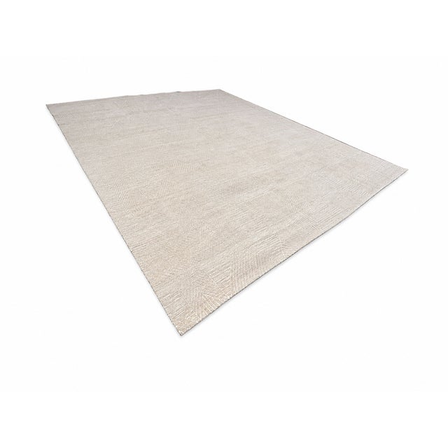 RH Restoration Hardware Varusha Wool & Silk Rug – 12' × 15' Wheat | Hand-Knotted Wool & Silk | 100 Tibetan Knots Per...