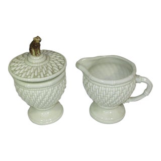 Raymond Waites Empire Porcelain Sugar and Creamer For Sale
