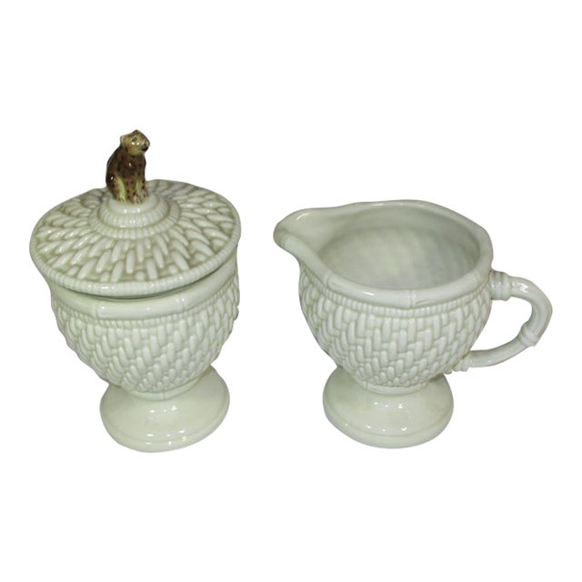 Raymond Waites Empire Porcelain Sugar and Creamer For Sale