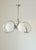 1970s Vintage Chrome Opaline Glass Globe Chandelier, 1970s For Sale - Image 5 of 9