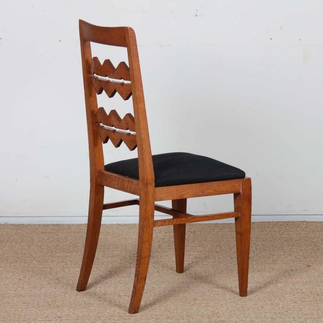 Vintage French Oak Chair, 1950s, in Good conditions. Designed 1950 to 1959