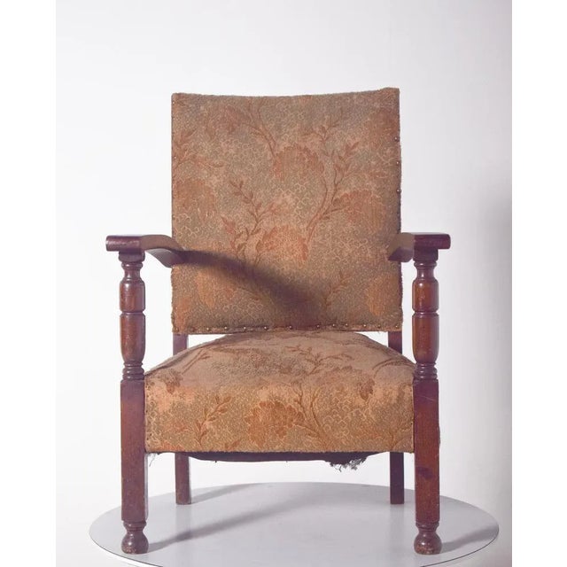 Brown Portuguese Low Armchair, 1890s For Sale - Image 8 of 8