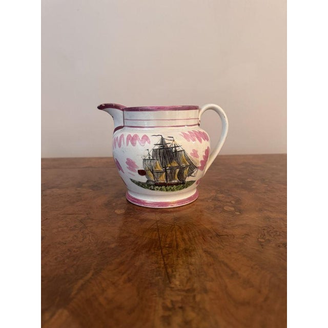 Antique Victorian Sunderland Lustre Jug, 1860 For Sale - Image 6 of 6