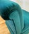 Vintage Deep Teal Velvet Tufted Back Slipper Chairs, a Pair For Sale - Image 10 of 12