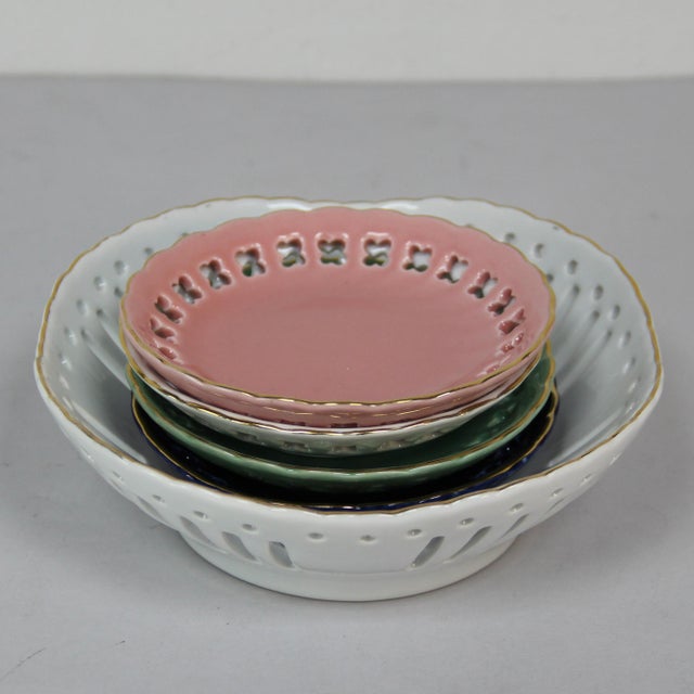 Ceramic Plates and Bowl, 1970s, Set of 5 For Sale - Image 7 of 10
