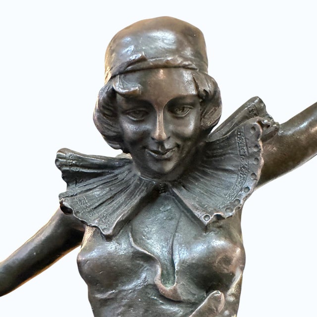 Art Deco A. Titze (German, 19th-20th Century), Dancing Columbine, Bronze, 20th Century For Sale - Image 3 of 9