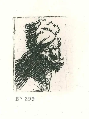 After Rembrandt, Man Crying Out, Etching, 19th Century
